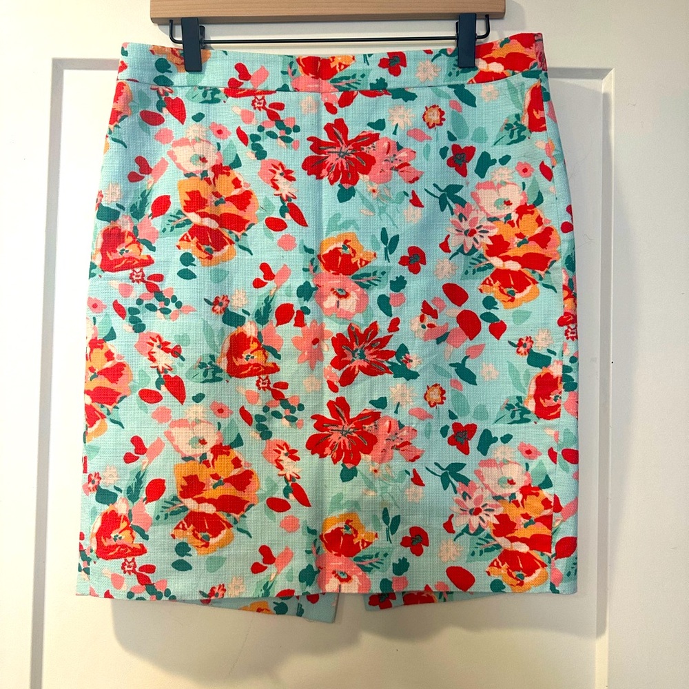 J. Crew Floral Pencil Skirt